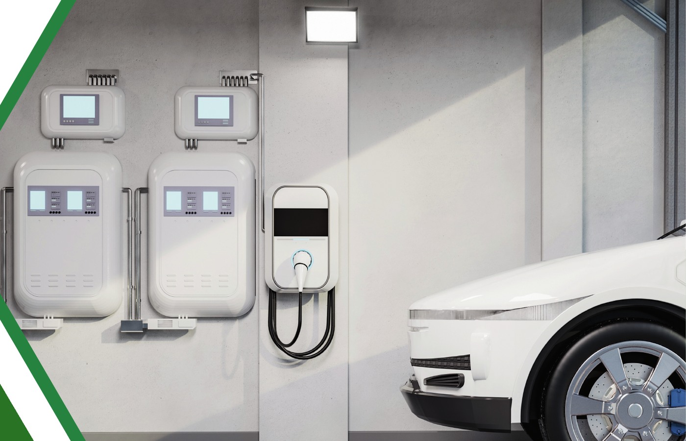 Electric vehicle connected to charging infrastructure